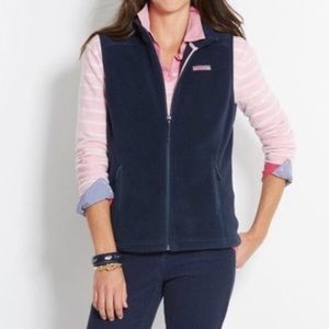 Vineyard Vines Navy Fleece Vest